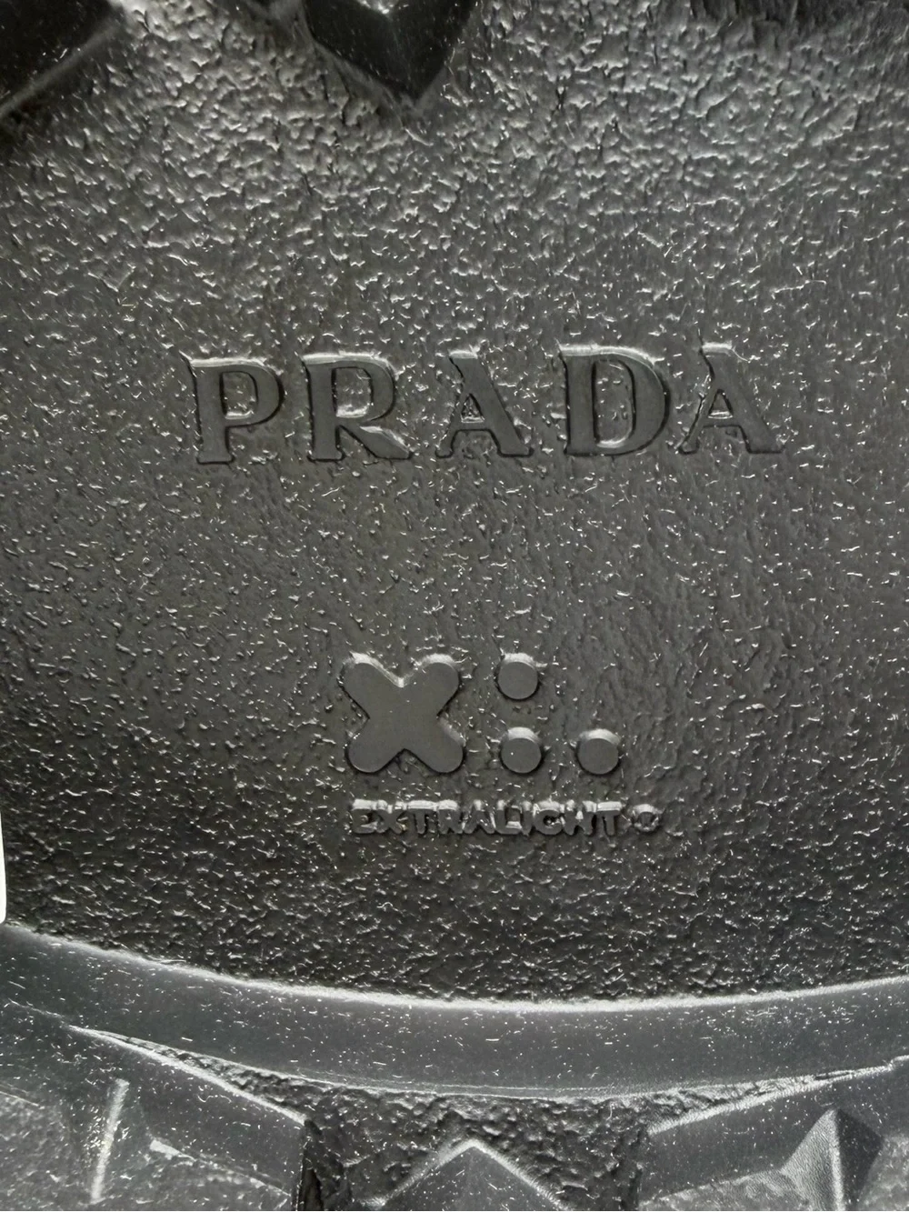 NIB Prada Black Rubber Ultralight Monolith Platform Chunky Strap Sandals EU 41